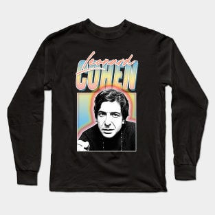 Leonard Cohen Retro Fan Gift Design Long Sleeve T-Shirt